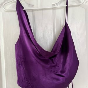NWT Zara silk crop top